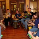 Toby and Drum Students The Healing Drummer and Students