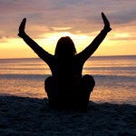 Yoga on Beach at Sunset Sunset Yoga on Beach
